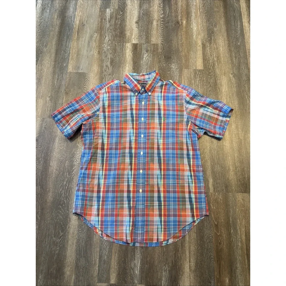 Polo Ralph Lauren Men's XL Classic Fit Short Sleeve Plaid Button Down Shirt